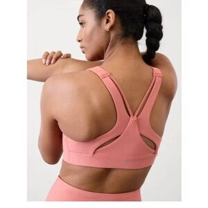 Athleta M Flex Spacer Pink Sports Bra